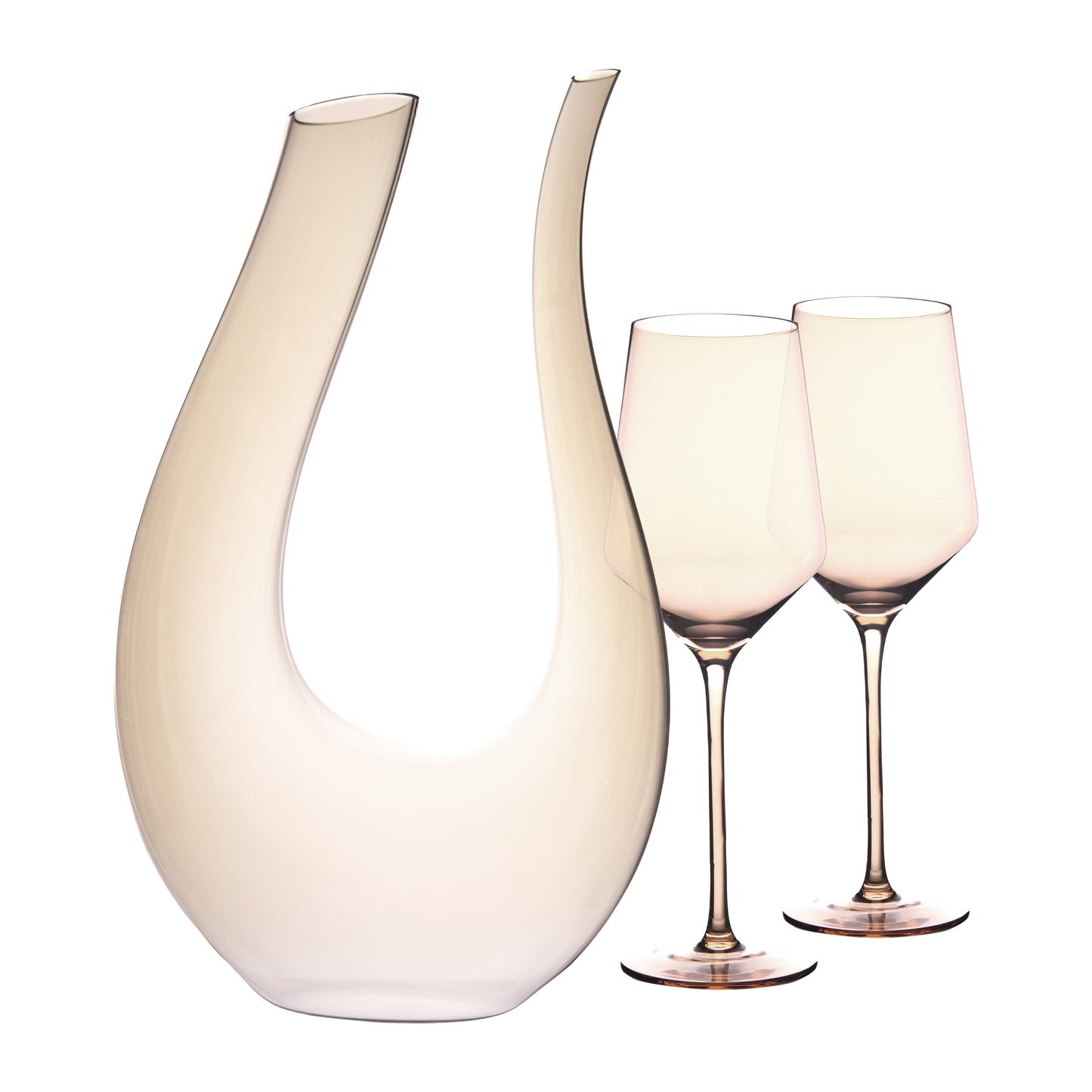 Crystal Decanter and 2 Glass Set